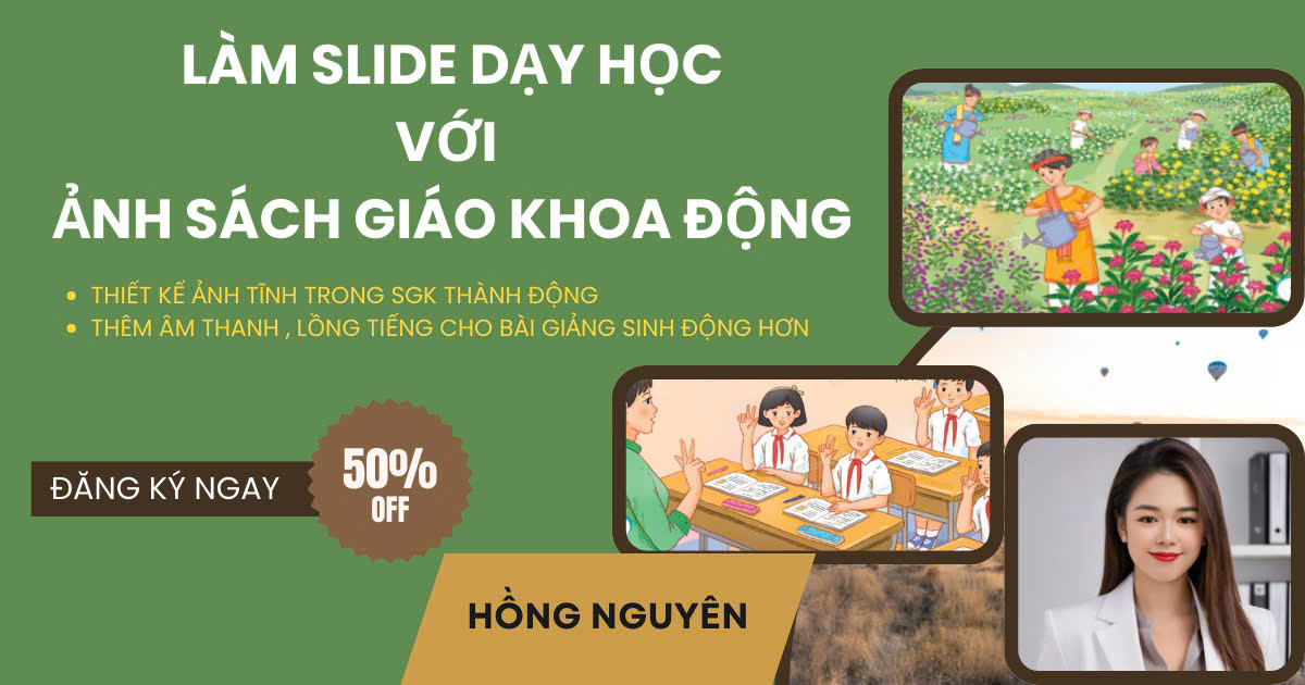 BANNER LÀM SILE DẠY HỌC VỚI ẢNH ĐỘNG
